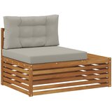  Set vanjskih sofa Prirodna i svijetlo siva 203,5 x 83 x 73 cm | shoptok.hr