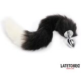 LateToBed BDSM Line Analni Čep Fox Tail Black & White | Shoptok.si