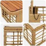  Vrtni set za objed s jastukom 3 pcs Prirodna i Bijela | shoptok.hr