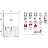 Male kuće Drvena vrtna kuća MONTANA 400 × 595 cm sa šindrom | shoptok.hr