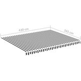  Zamjenska tkanina za tendu antracit-bijela 4,5 x 3,5 m | shoptok.hr