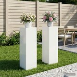  Stalak za biljke 2 pcs Bijela 30 x 30 x 100 cm Čelik | shoptok.hr