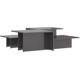  Stolići za kavu 2 kom sjajni sivi 111,5x50x33 konstruirano drvo | shoptok.hr
