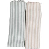 Bubaba by FreeON tetra plenica muslin 2/1, green črte, 70 x 70 cm green | Shoptok.si
