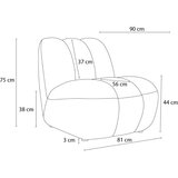 Bobochic Paris Svijetlo siva fotelja od bouclé tkanine Janissaire – | shoptok.hr