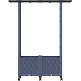  Povišeni krevet s mrežom i krovom Siva 124,5 x 40 x 142 cm PP | shoptok.hr