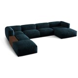 Micadoni Tamno plava kutna garnitura od bouclé tkanine (s lijevim kutom/u obliku slova "U") Martina – Home | shoptok.hr