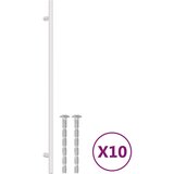 vidaXL Ročaji za omarico 10 kosov srebrna 320 mm nerjaveče jeklo, (21415843) Cene