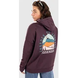 Outlook Recycled Cotton Pulover s kapuco deep plum