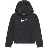 Nike Sportska sweater majica crna melange / bijela