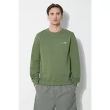 A.P.C. Bombažen pulover sweat item moški, zelena barva, COFBQ-H27608