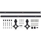  Drsna vrata s kompletom vodil 85x210 cm trdna borovina, (20999135) | Shoptok.si
