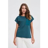Marisse Dark Green T-Shirt With Pocket Cene