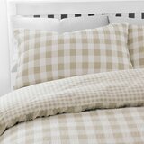 Catherine Lansfield Bijela/bež posteljina za bračni krevet od krepa 200x200 cm Gingham Check – | shoptok.hr