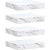  Polica na zidu Zidne 4 pcs Bijeli mramor 23 x 23 5 x 4 cm | shoptok.hr