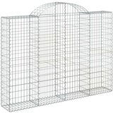  Obokane gabion košare 4 kosi 200x30x140/160 cm pocinkano železo | Shoptok.si