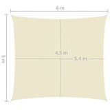  Jedro protiv sunca od tkanine Oxford pravokutno 5 x 6 m krem | shoptok.hr