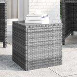 vidaXL Stranska mizica siva 40x37x40,5 cm poli ratan Cene