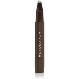 Makeup Revolution Instant Brow Hair tekoče črtalo za obrvi odtenek Dark Brown 1.8 ml | Shoptok.si