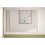XORA STENSKO OGLEDALO, 100/70/2 cm steklo, leseni material | Shoptok.si