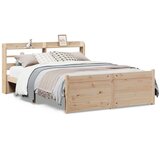  Posteljni okvir z vzglavjem 140x190 cm trdna borovina, (21311129) | Shoptok.si