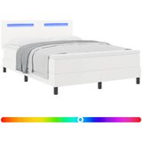  Krevet s opruga kutije Bijelo 140 x 200 cm Umjetna koža | shoptok.hr
