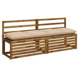  Jastučići za klupe VIANEN 2 kom. 100% poliester Krem - Krem 160 x 40 x 12 cm | shoptok.hr