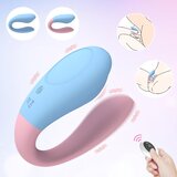 Mrow 03 - punjivi, vodootporni vibrator za par (plavo-ružičasti) | shoptok.hr