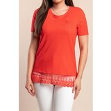 Fenzy Bombažna Majica S Kratkimi Rokavi, Rdeča Cene