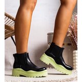 D/CEO Black patent leather insulated boots Campi Cene