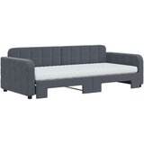 vidaXL Dnevni krevet na razvlačenje tamnosivi 90 x 200 cm baršunasti | shoptok.hr