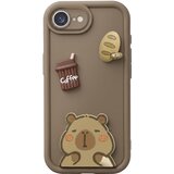 AVIZAR Ovitak za iPhone 17e s 3D motivi Capybara, Rjava, (5000274438) | Shoptok.si