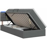  LED krevet za pohranu s madracem Tamnosiva 100 x 200 cm Tkanina - Tamnosiva 100 x 200 cm Dizajn linija | shoptok.hr