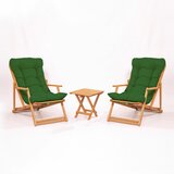 HANAH HOME MY007 - green green natural garden table & chairs set (3 pieces) cene