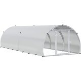  Kokošinjac Srebrna 400 x 150 x 100 cm Pocinčani čelik | shoptok.hr