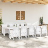  Vrtni set za objed 11 pcs Bijela i Taupe Sintetički ratan | shoptok.hr