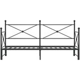 Krevet na rasklapanje bez madraca crni 75x190 cm čelik | Eponuda.com