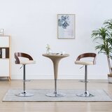 Furnova Barski stolčki 2 kosa krem umetno usnje in ukrivljen les, (21948984) Cene