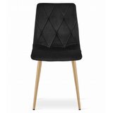 Libra stolica - crni baršun / noge u boji drveta x 2 | shoptok.hr