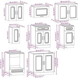 vidaXL 8-dijelni set kuhinjskih ormarića Kalmar konstruiranog drva | shoptok.hr