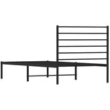  Metalni okvir za krevet s uzglavljem crni 90x190 cm | shoptok.hr