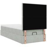  Okvir kreveta s madracima svijetlosivi 90x200cm baršunasti | shoptok.hr