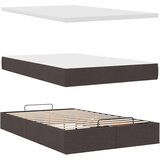 vidaXL Otomanski posteljni okvir z vzmetnico rjav 120x190 cm blago, (21608494) | Shoptok.si