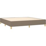  Box spring postelja z vzmetnico LED taupe 200x200 cm blago, (20896328) | Shoptok.si