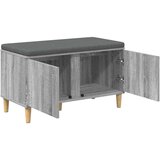  Haldna klop z blazino z vrati Siva Sonoma 80 x 38 x 46 cm, (5000155653) | Shoptok.si