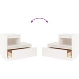  Noćni ormarići 2 kom bijeli 60x34x51 cm od masivne borovine | shoptok.hr