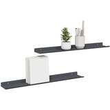  Lebdeća polica Zidne 2 pcs Antracit 60 x 8,5 x 2,5 cm Čelik | Eponuda.com