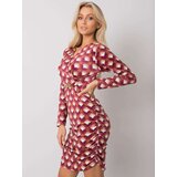 Italy Moda Dress-DHJ-SK-12695.26P-Dark Pink | shoptok.hr