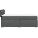  Krevet s oprugama i madracem tamnosivi 100 x 200 cm od tkanine | shoptok.hr