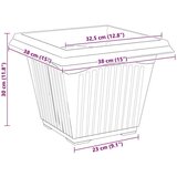  Kvadratna saksija za cvijeće 24 pcs Crna 43 x 43 x 33.5 cm | shoptok.hr